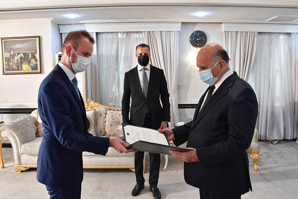 Foreign Minister Receives a Copy Credentials of the New European Union ...